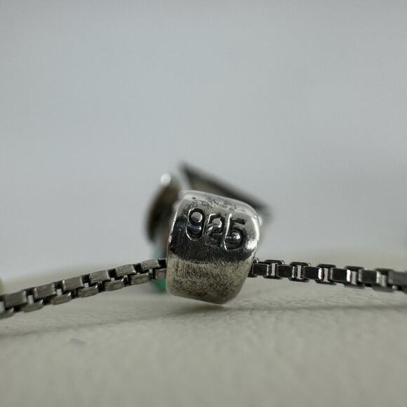 Vintage YAS 925 Sterling & Natural Turquoise Pendant Necklace - Picture 4 of 7